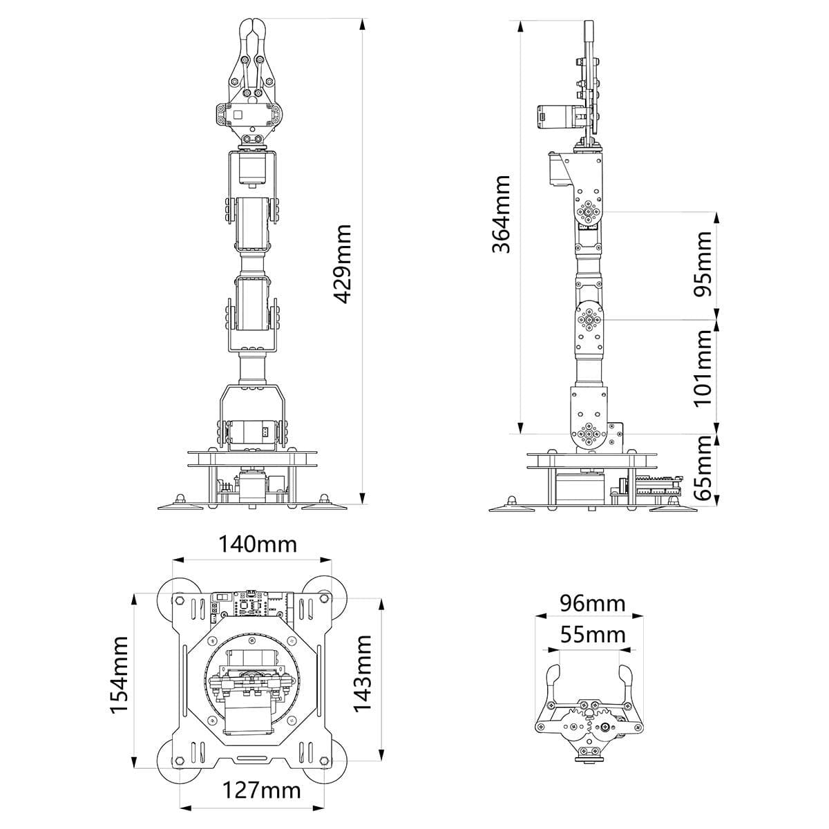 Hiwonder xArm 1S 7
